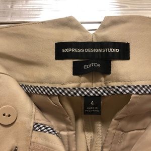 Express - Cream/ Tan Design Studio Editor Pant